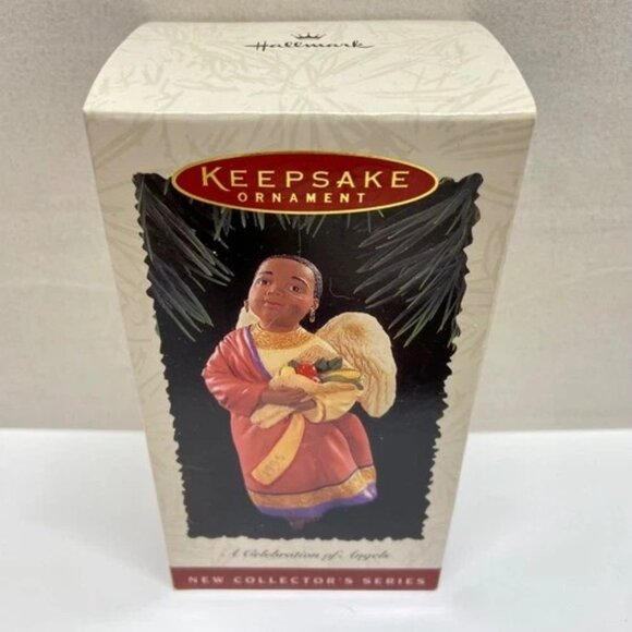 Vintage Hallmark Ornament A Celebration Of Angels Series 1 Stamped Kwanzaa NIB - Picture 5 of 5